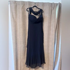 Amazon Navy Pleated Dress